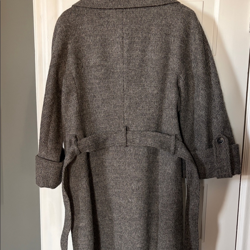 Benetton Gray Wool Blend Women's Coat - Picture 5 of 7